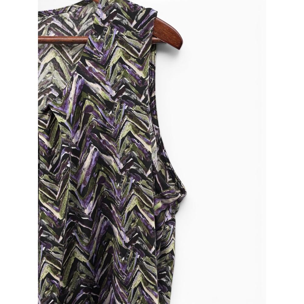 Jones Separates Sleeveless Women’s 16W Black Abstract Watercolor Flowy Summer - Picture 5 of 7
